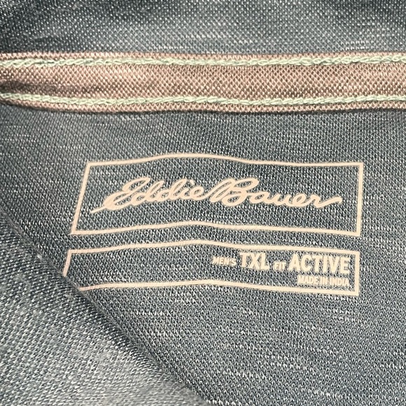 Eddie Bauer active cut blue polo sz tall XL - Picture 4 of 9
